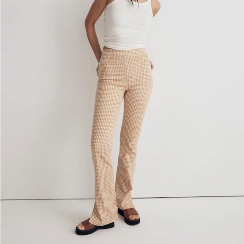 Madewell Pull-On‎ Skinny Flare Jeans in Mini Check - Size 29
